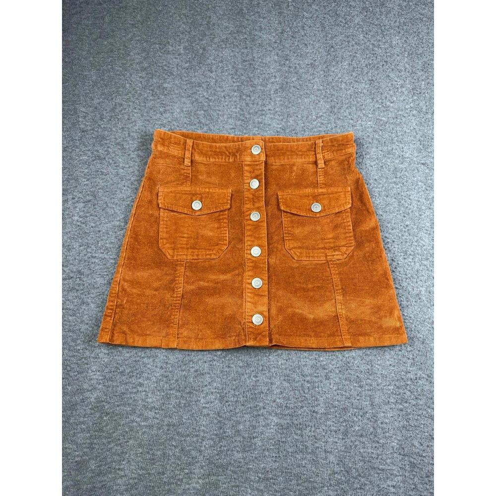 rue21 Corduroy Button Front Corduroy Mini Skirt Size Medium